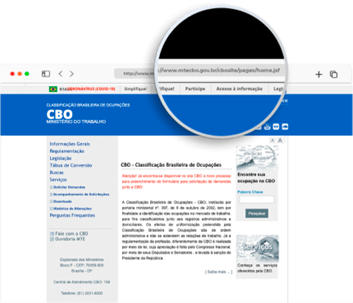 Acesse o site do Ministério do Trabalho